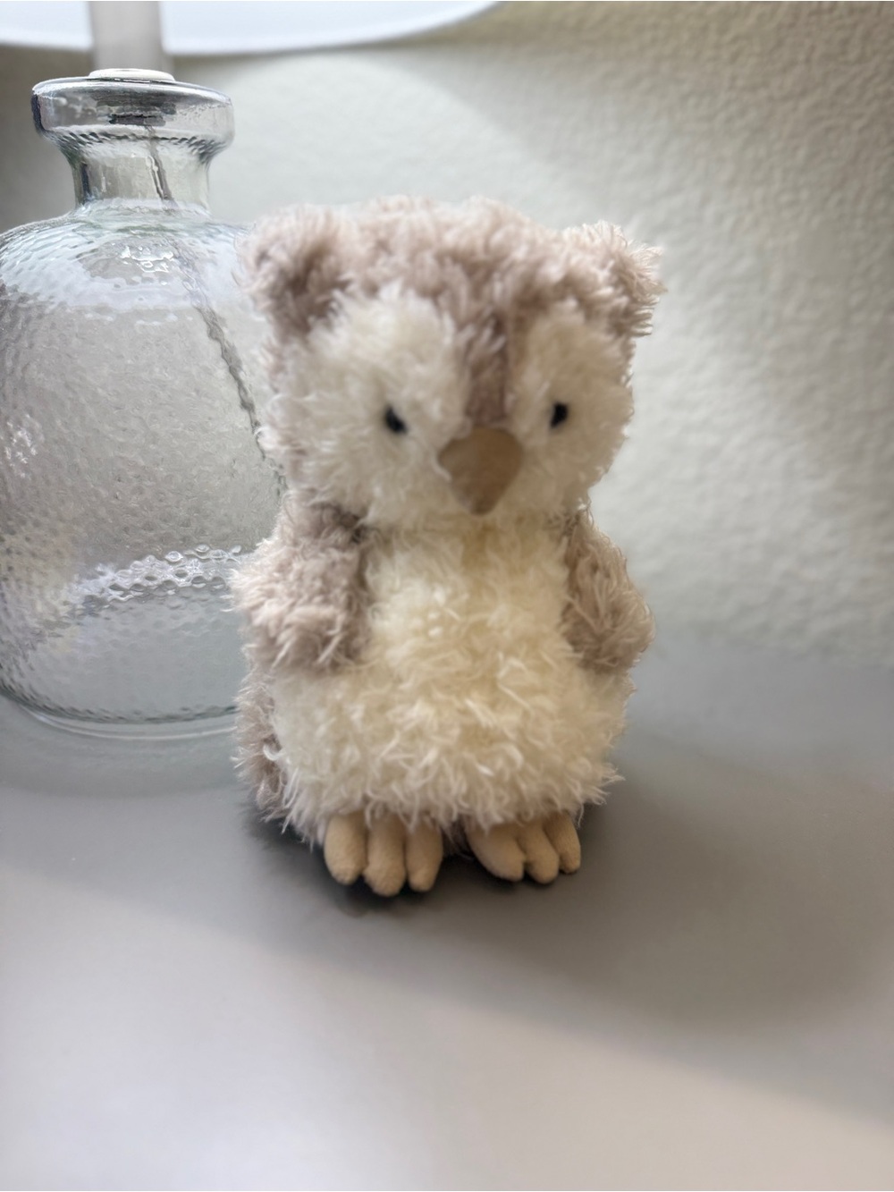 Jellycat Wee Owl Plush Retired Cream Gray Owl Stuffed Animal - Picture 2 of 12